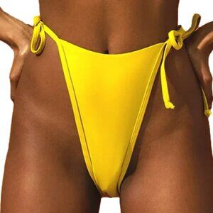 Andrea Iyamah Yellow Fula Ruffle Underwire Bikini Bottom – Size: L NWT